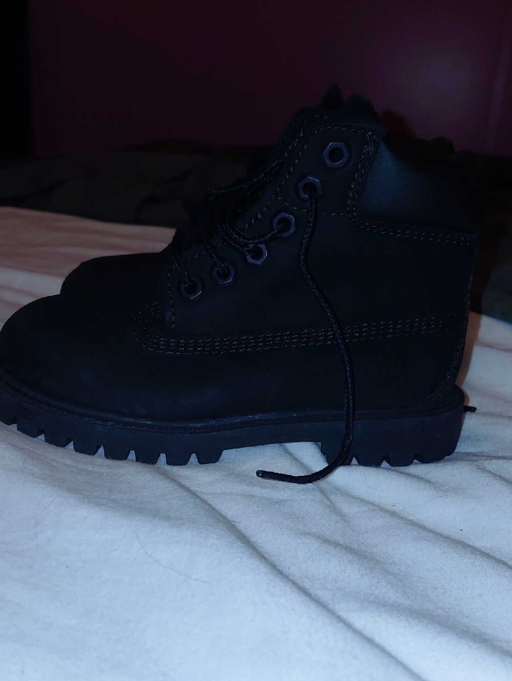 Timberland Kids Black Lace-Up Ankle Boots